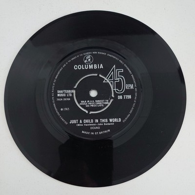 Deano - 7'' UK 45 - Just A Child In This World - 1965 - Columbia  DB 7728