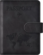 Eoehro Passport Holder for Travel Essentials, Passport Wallet Cover Case for Tra