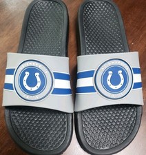 Indianapolis Colts Mens Slides M-9/10 Gray, Blue  White T15