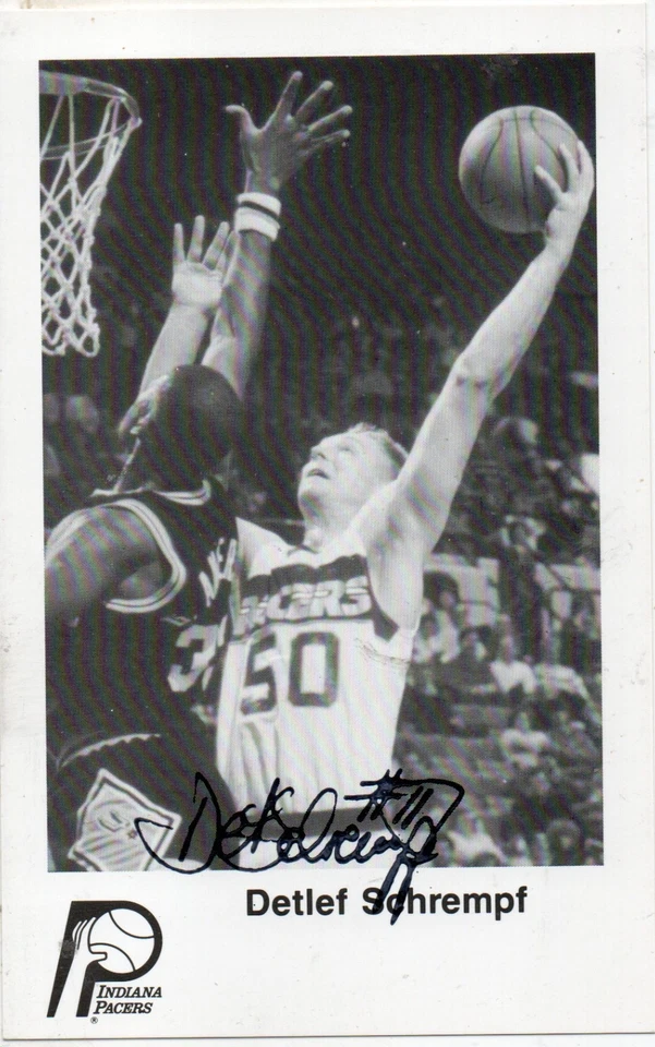 Detlef Schrempf (Basketball), sign. alte Indiana Pacers-AK - Bild 1 von 1