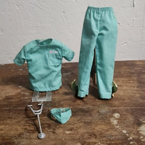 Vtg Ken Boyfriend of Barbie Fashion 4 Pc Set Doctor Nurse Outfit Mattel '90s