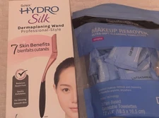 Schick Hydro Silk Dermaplaning Wand Professional And Neutrogena Makeup Remover