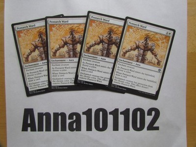 Pentarch Ward x4 4x Iconic Masters White COM Enchantment Aura Enchant Draw MTG