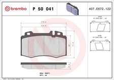 F&uuml;r BREMBO P 50 041 HAM PADS. FRONT MERCEDES W220 S-CLASS 98-01