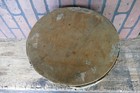 Antique primitive Davis wallpaper hat box lined 1847 newspaper no cover — photo 6
