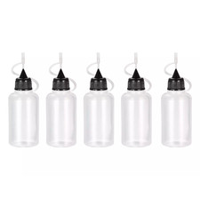 5 x  Needle Tip Bottle Squeezable Dropper Filler - 10ml, 30ml, 50ml
