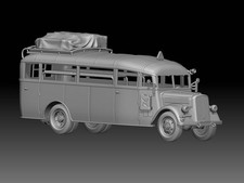 1/48 Reell kit, unpainted, WW2 German Opel Blitz 3.6-47 Omnibus military ehicle