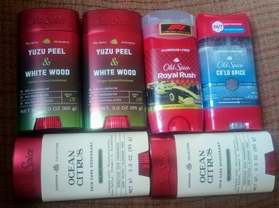 A Lot of 6 Old Spice Deodorants 3 Oz & 3.8Oz