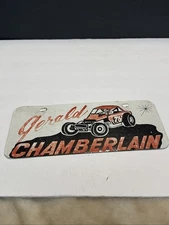 VINTAGE GERALD CHAMBERLAIN READING PA FAIRGROUNDS RACER FRONT LICENSE PLATE