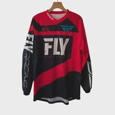 Fly Racing F-16 Jersey Motorcross Dirt Bike ATV Red Black Graphic Medium NEW 