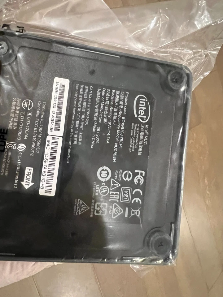 Intel NUC Desktop KIT - BOXNUC8I7BEH1 NUC8I7BEH NUC8I7BEH1 mini computer - Image 2 of 2