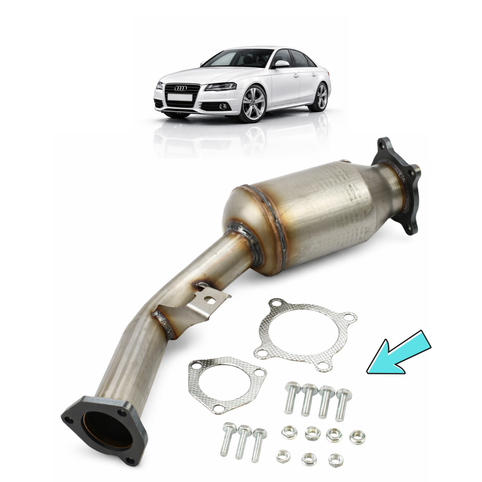 Katalysator Kat FÜR Audi A4 B8 A5 1.8TFSI Euro 4 2007- 8K0254250QV 8K0254253EX-image