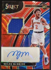 2021 Panini Select Rookie Jersey Red Wave Prizm Miles McBride #RJ-MMB RPA RC