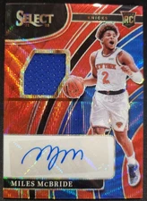 2021 Panini Select Rookie Jersey Red Wave Prizm Miles McBride #RJ-MMB RPA RC