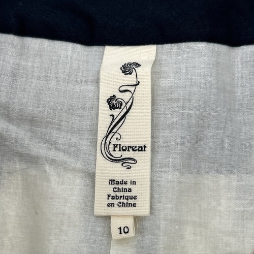 Falda Anthropologie Floreat para mujer talla 10 a cuadros Cottagecore línea A - Imagen 8 de 11