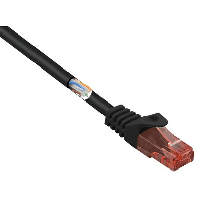 Renkforce RF-5042662 RJ45 Netzwerkkabel, Patchkabel CAT 6 U/UTP 15.00 m Schwa...