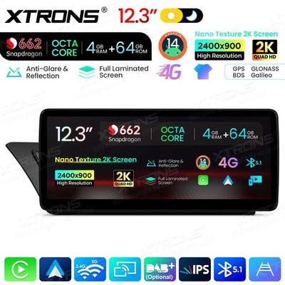 12,3'' Für Audi A4 B8 S4 RS4 Autoradio Android 14 8-Kern 4G+64GB GPS Navi CarPlay