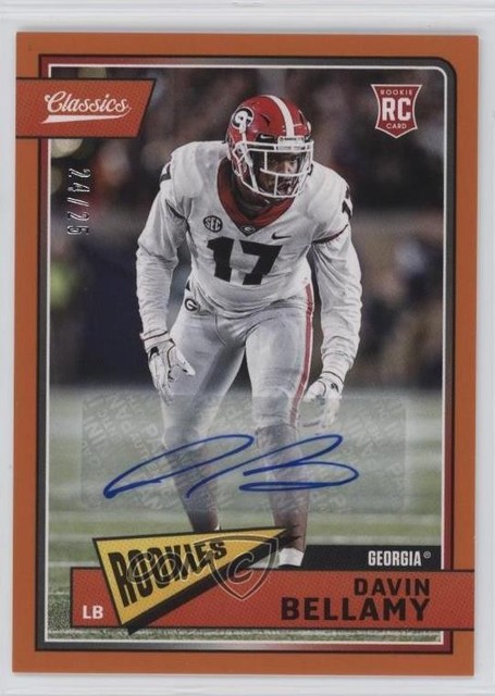 2018 Panini Classics Significant Signatures Orange 24/25 Davin Bellamy Auto 03xg