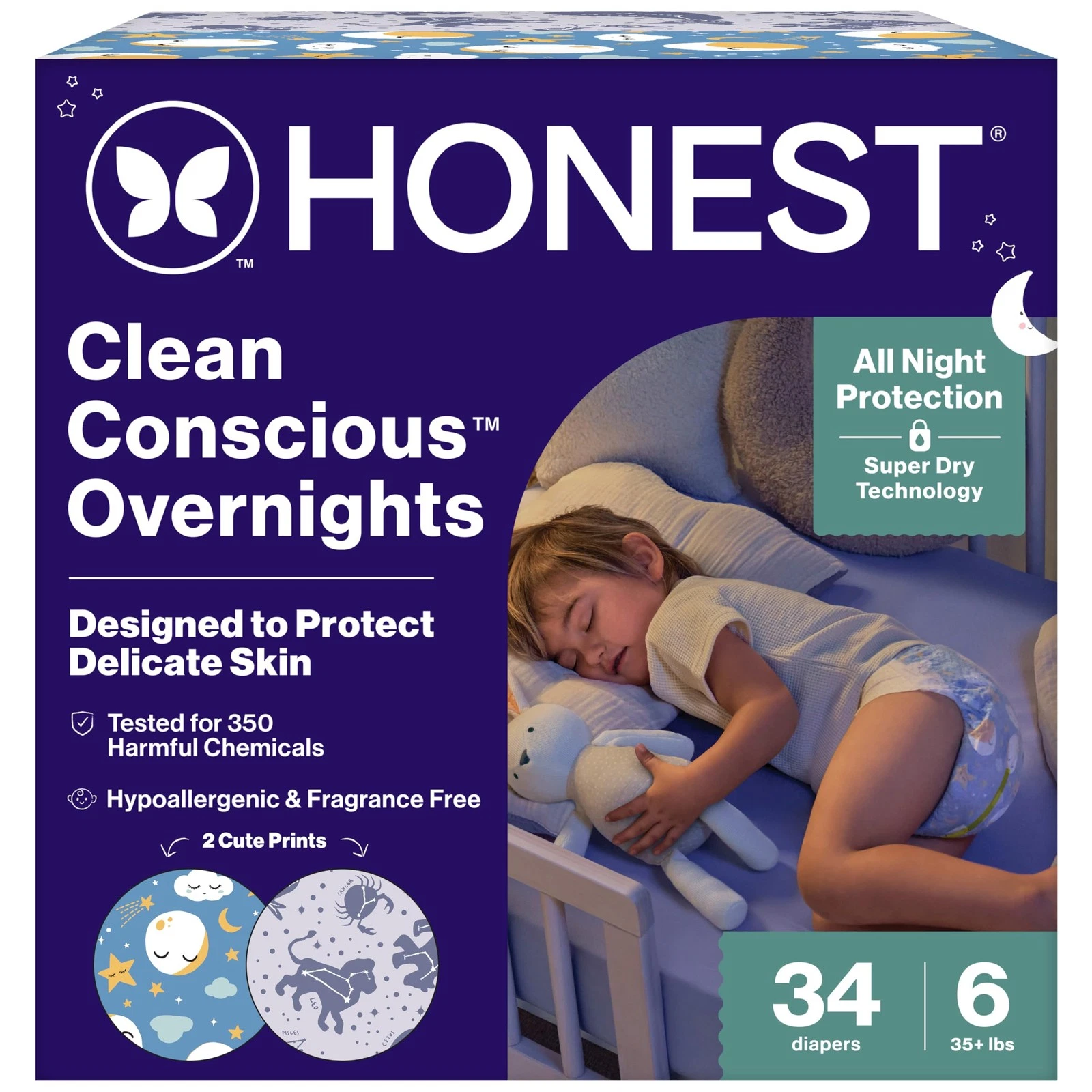 Honest Company Comfort Dry Overnight Diapers, 34 Count, 35+ lbs
Opens in a new window or tab