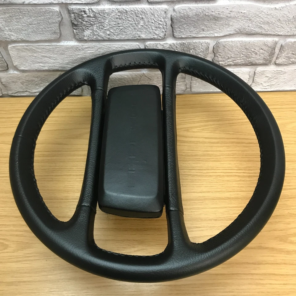 Genuine Porsche 944, 924 S 4 Spoke, Retrimmed Black Leather Steering Wheel.  5A - Image 2 of 4