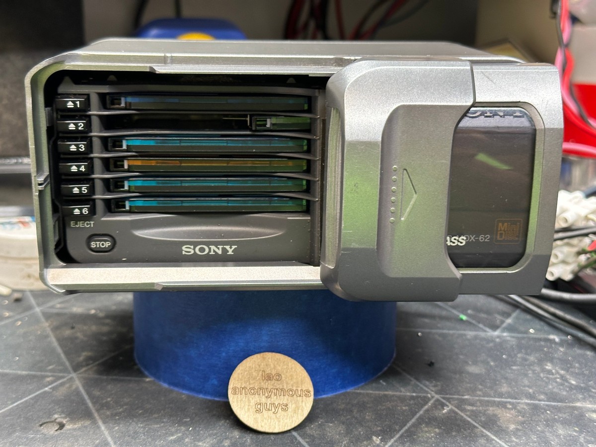 SONY # MDX-62 MD 6 MiniDisc Changer + Silent MD AUX Ready Vintage