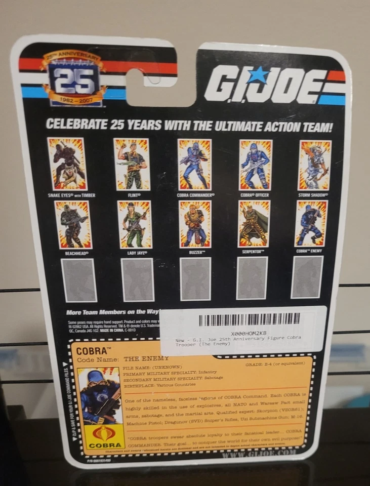 Экшн-фигурка 2007 GI Joe 25th Anniversary Cobra The Enemy Hasbro - Изображение 2 из 4
