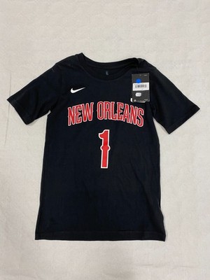 T-Shirt Nike NBA Neu Orleans Pelicans Zion Williamson #1 Dri-Fit Kind S Schwarz
