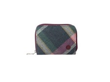 Earth Squared Diagonal Country Tweed Zip-Around Wallet Purse for Ladies Gift