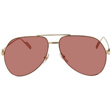 Cartier Red Pilot Unisex Sunglasses CT0110S 010 62 CT0110S 010 62