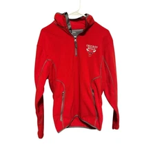 Chicago Bulls Antigua Fleece Pullover Jacket NBA Red Mens Small