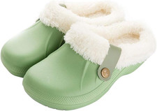 Womens Mens Clogs Fur Lined Clogs Winter Garden Clogs Mules Warm House Slippers