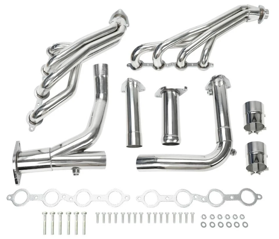 Stainless Exhaust Manifold Headers Fit For Chevy GMC 2007-2014 4.8L 5.3L 6.0L - Image 2 of 4