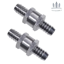 2x 10mm 3/8" Fuel Line Non-Return One Way Air Fuel Oil Check Valve Diesel Gas