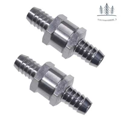 2x 10mm 3/8" Fuel Line Non-Return One Way Air Fuel Oil Check Valve Diesel Gas