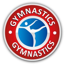 Gymnastics Sport Label Car Bumper Sticker Decal - 9'', 12'' or 14''