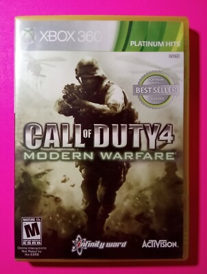 Call of Duty 4: Modern Warfare -- Platinum Hits Xbox 360 CIB Complete Tested