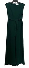 CALVIN KLEIN S/LESS CROPPED WIDE LEGS JUMPSUIT, MALACHITE, SIZE 8 NWT
