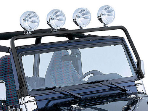 Rampe de phares de toit noire en acier pour Jeep Wrangler TJ de 1997 à 2006