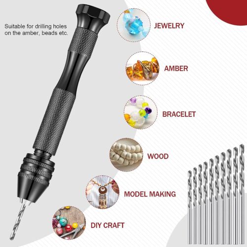 59Pcs Mini Micro Hand Twist Drill Bits Set Rotary Precision Pin Vise Tools Kit - Picture 16 of 21