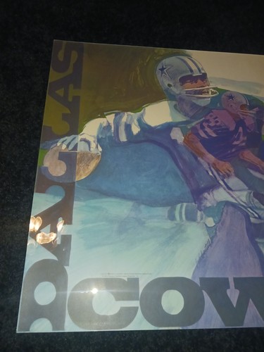 Vintage 1970 NFL Football Logo Poster DALLAS COWBOYS Stancraft 24x36 - Picture 3 of 10