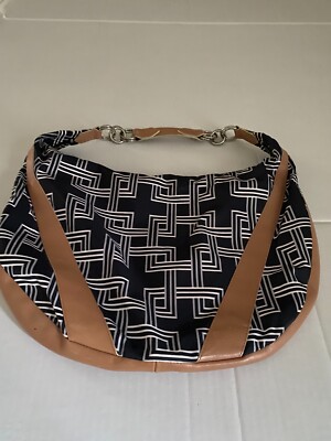 Lesportsac Large Crossbody Geometric Black White Brwon