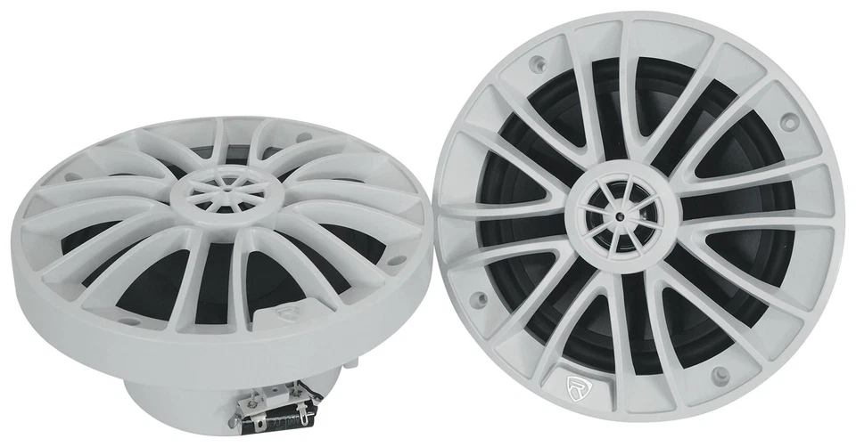 Pair Rockville RM-PREMIUM-65 WHITE 6.5" 600w Marine Boat Speakers - Crisp Sound!