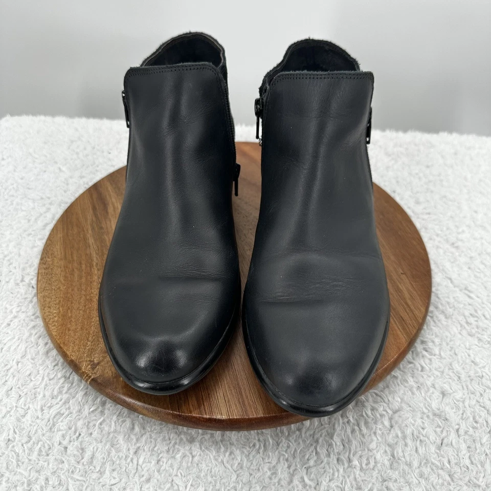 NAOT Botas Mujer 9 EU 40 Cuero Negro Gamuza Casco Botín Cremallera Comodidad Foto 3 de 4