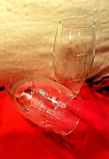 Set Of 2 FOOTBALL Shaped Drinking Glasses Cups Mugs Beer