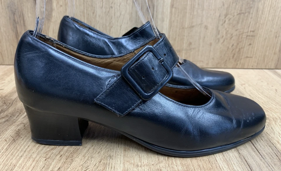 FootThrills by Clinic Women Tasha Block Heel Shoes Leather Strap 00734 Boho 5W - Image 2 of 4