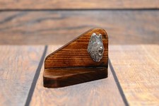 Briard 2 - wooden candlestick with image of a dog, high quality, Art Dog UK