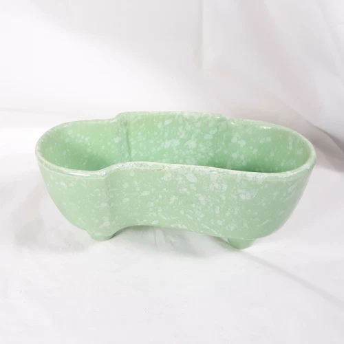 USA Planter 402 3 Footed Vintage Mint Green Ceramic