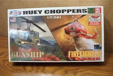 ATLANTIS Huey Choppers-2 Kits 1 Box 1/72 Scl Snap Kit #M1026 Made in USA