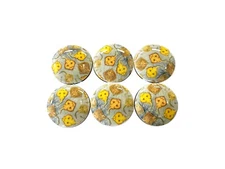 Set of 6 Nautical Impressions Beach Coastal Wood Cabinet Knobs