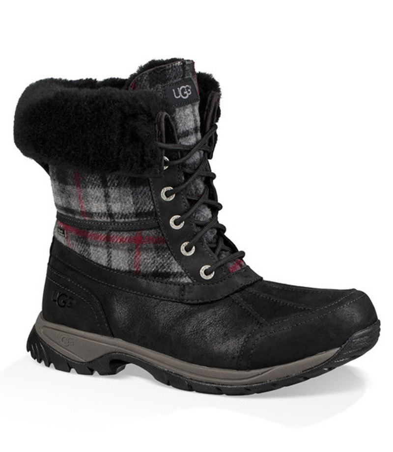 UGG Butte Buffalo Plaid Winter Boots Mens 12 Sheepskin Red CabinCore Rugged Warm Ugg Butte Winter Boot Review | Better Trail main image 4